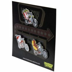Lowbrow Customs Ride-In Movie Lapel Pin Set -Motorcycle Accessories Shop 012810 Lowbrow Customs Ride InMovieLapelPinSet 2408