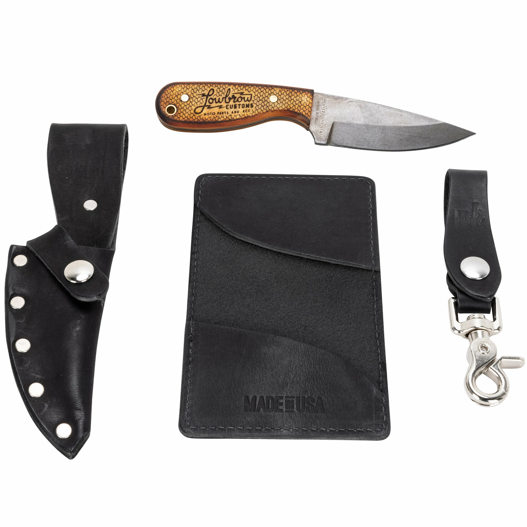 Whiteknuckler Brand Model 3 Lowbrow Customs Limited Edition Knife - With Free Slim Wallet & Key Hanger!! 1 Whiteknuckler Brand Model 3 Lowbrow Customs Limited Edition Knife - With Free Slim Wallet & Key Hanger!!