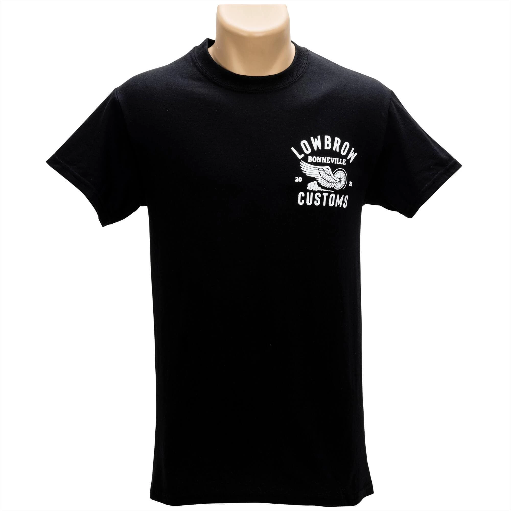Lowbrow Customs Bonneville Salt Flats 2021 Racing Support T-Shirt - Black 3 Lowbrow Customs Bonneville Salt Flats 2021 Racing Support T-Shirt - Black - Image 3
