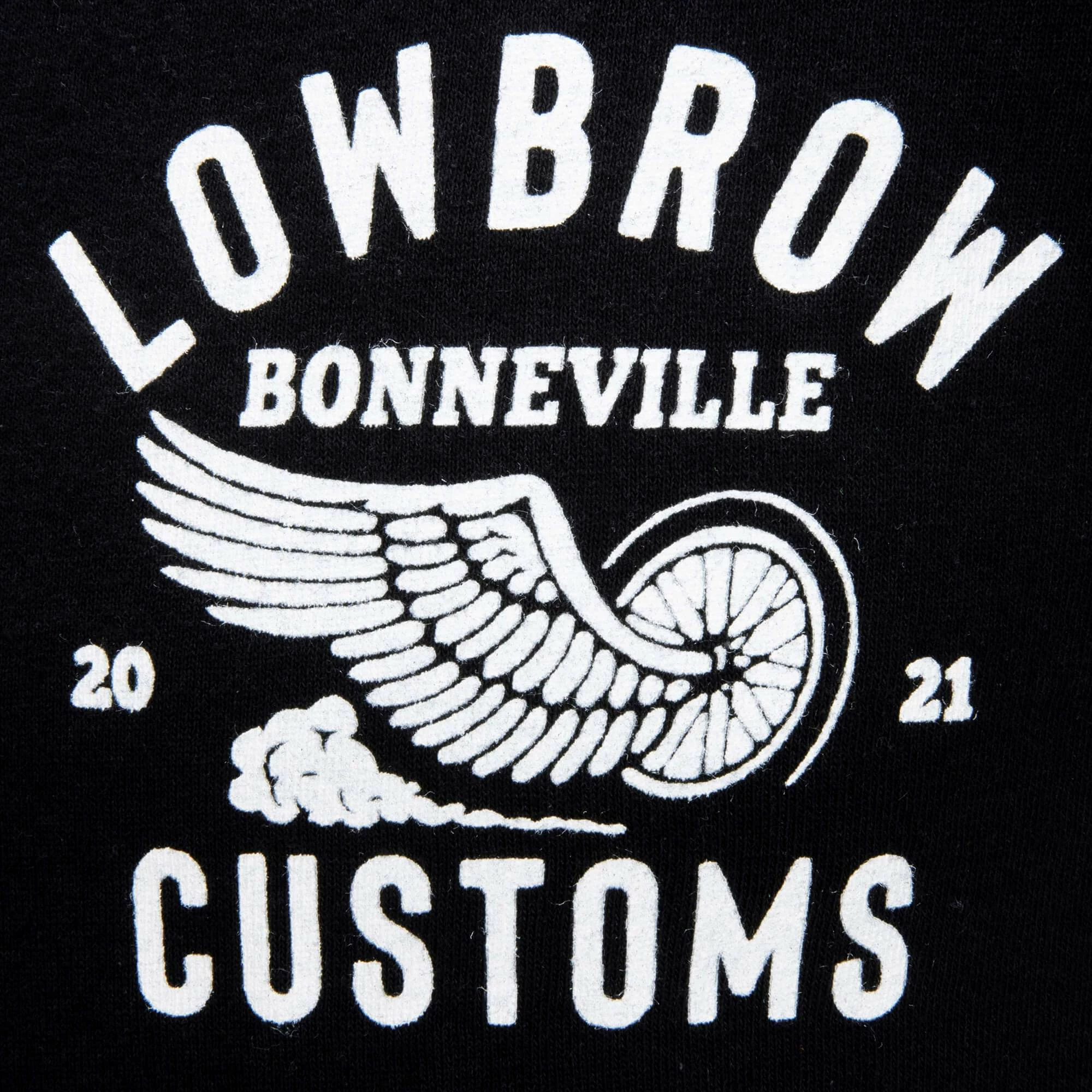 Lowbrow Customs Bonneville Salt Flats 2021 Racing Support T-Shirt - Black 4 Lowbrow Customs Bonneville Salt Flats 2021 Racing Support T-Shirt - Black - Image 4