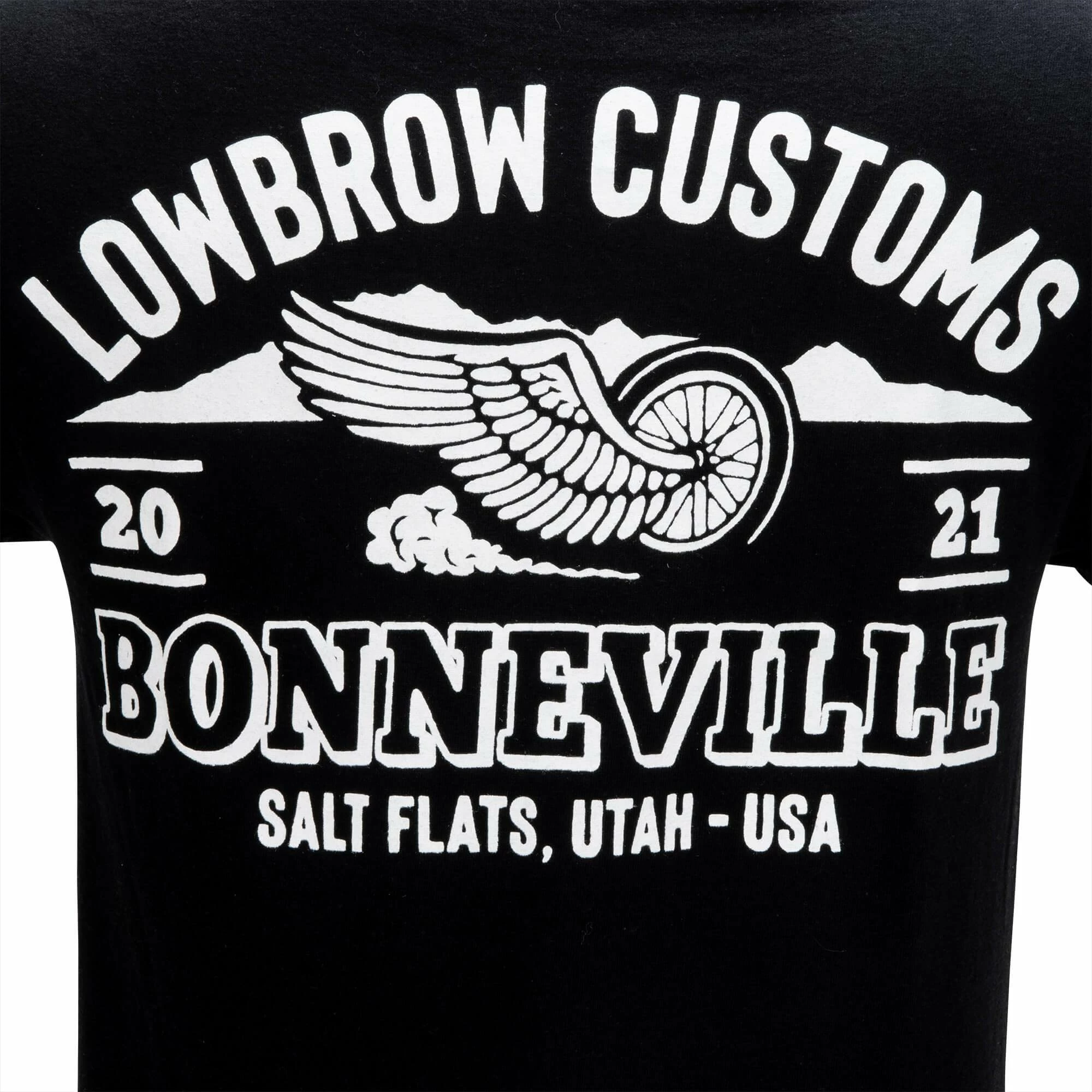 Lowbrow Customs Bonneville Salt Flats 2021 Racing Support T-Shirt - Black 2 Lowbrow Customs Bonneville Salt Flats 2021 Racing Support T-Shirt - Black - Image 2