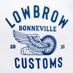 Lowbrow Customs Bonneville Salt Flats 2021 Racing Support T-Shirt - White -Motorcycle Accessories Shop 012841 Lowbrow Customs Bonneville Salt Flats 2021 Racing Support T Shirt White 2