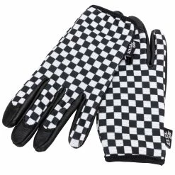 Axel Co. Black & White Checkers Mesh Top Gloves