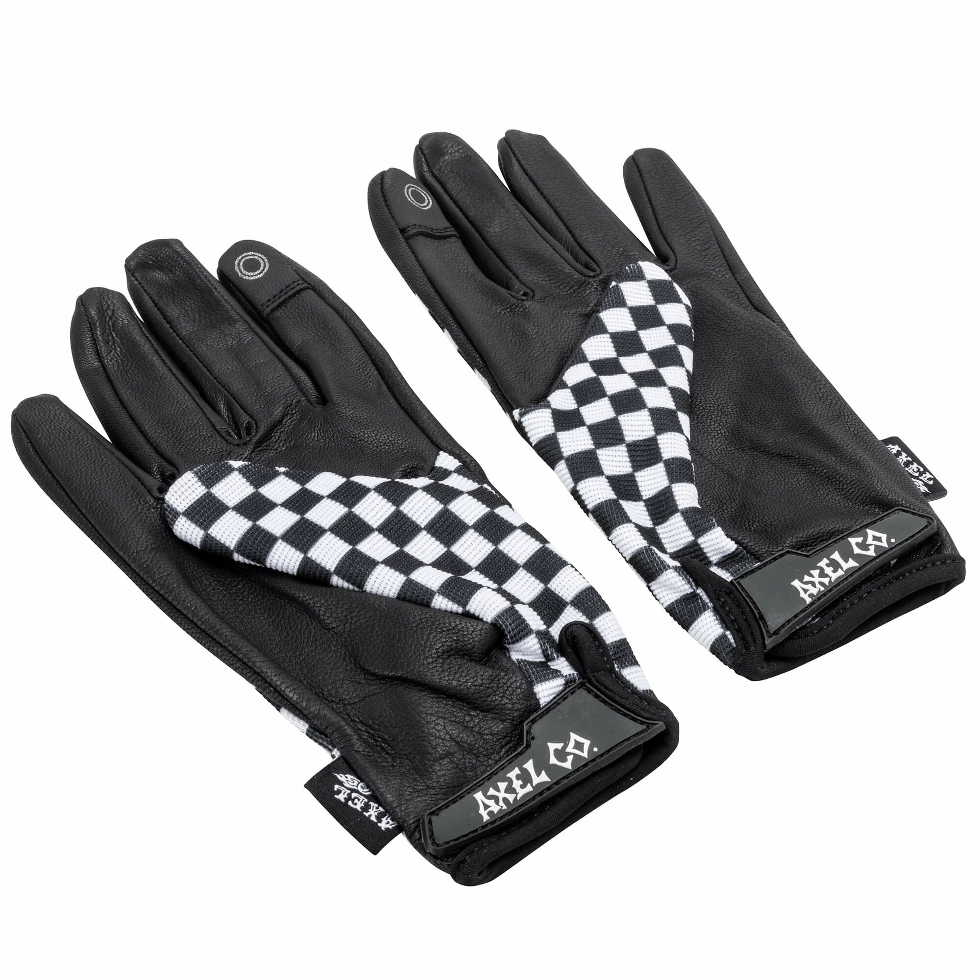 Axel Co. Black & White Checkers Mesh Top Gloves 5 Axel Co. Black & White Checkers Mesh Top Gloves - Image 5