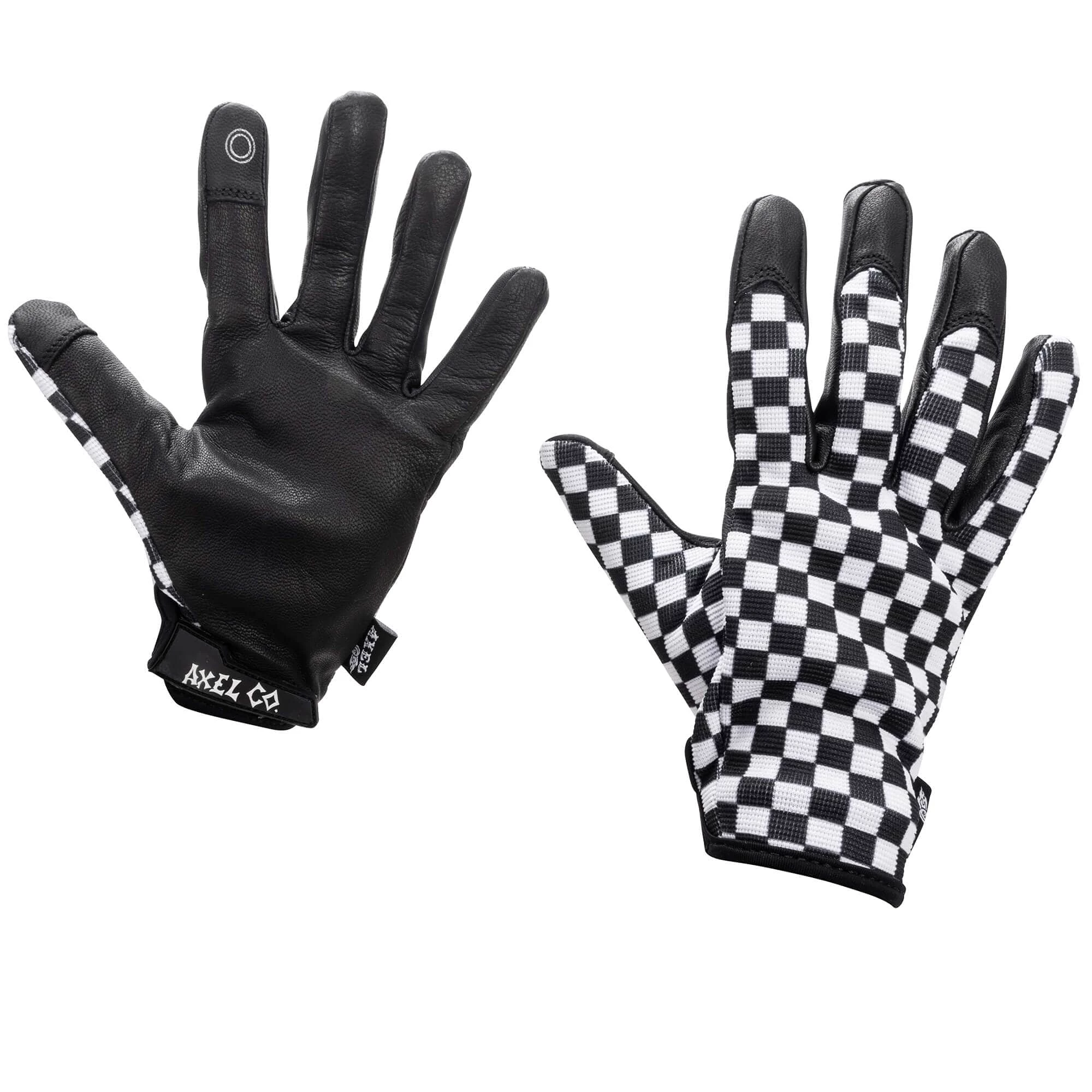 Axel Co. Black & White Checkers Mesh Top Gloves 7 Axel Co. Black & White Checkers Mesh Top Gloves - Image 7