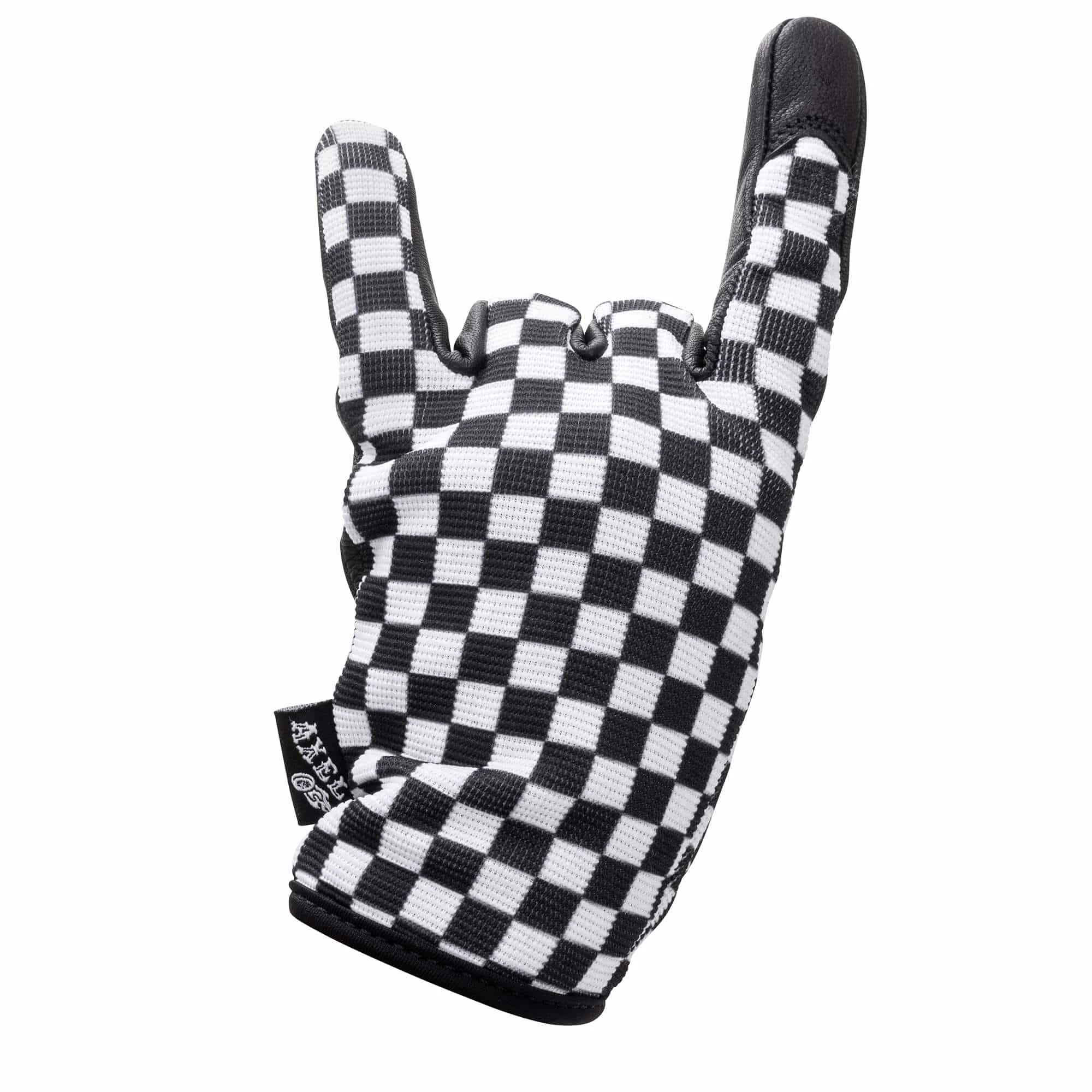 Axel Co. Black & White Checkers Mesh Top Gloves 8 Axel Co. Black & White Checkers Mesh Top Gloves - Image 8