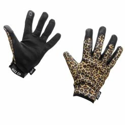 Axel Co. Leopard Print Mesh Top Gloves -Motorcycle Accessories Shop 012948 Axel Co LeopardPrintMeshTopGloves 6