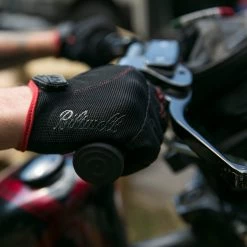 Biltwell Moto Gloves - Black/Red -Motorcycle Accessories Shop 012955 Biltwell Moto Gloves Black Red 12