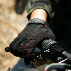 Biltwell Moto Gloves - Black/Red -Motorcycle Accessories Shop 012955 Biltwell Moto Gloves Black Red 13