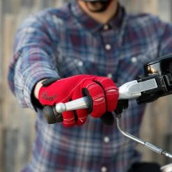 Biltwell Moto Gloves - Red/Black/White -Motorcycle Accessories Shop 012956 Biltwell Moto Gloves Red Black White 13