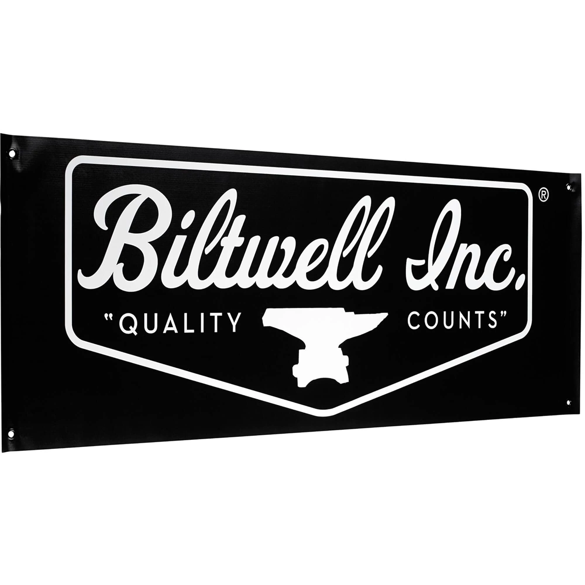 Biltwell Logo Shop Banner - Black/White 3 Biltwell Logo Shop Banner - Black/White - Image 3