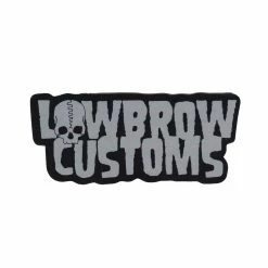Lowbrow Customs Logo Sticker - Black/Grey