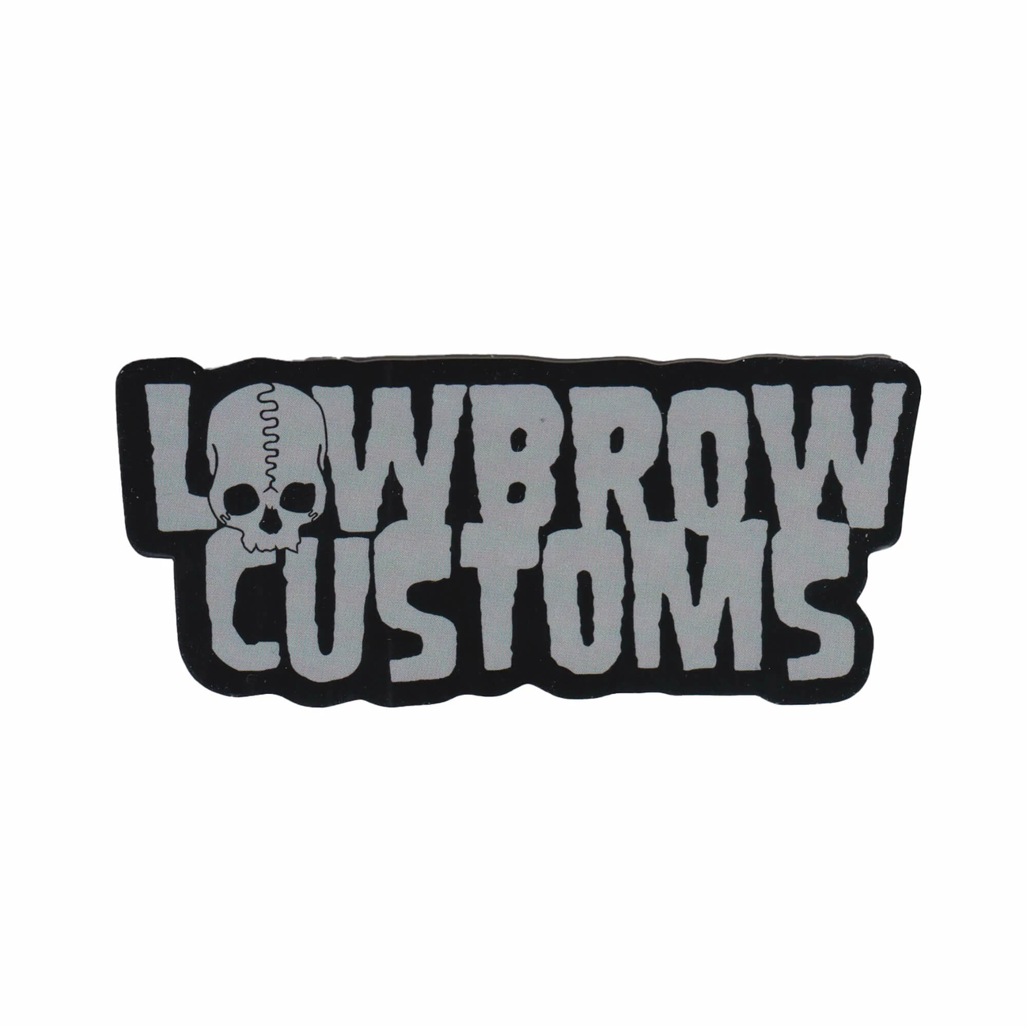 Lowbrow Customs Logo Sticker - Black/Grey 1 Lowbrow Customs Logo Sticker - Black/Grey