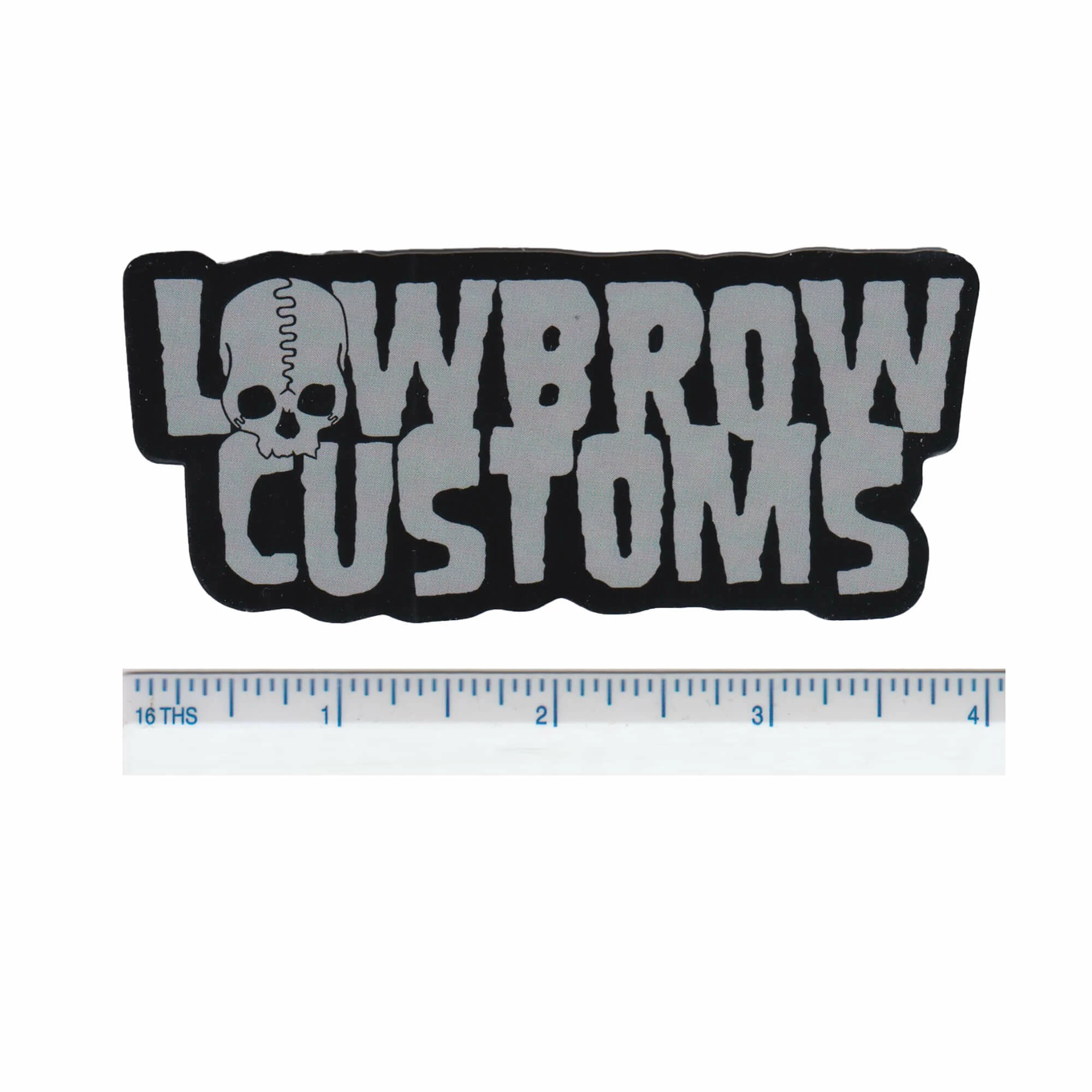 Lowbrow Customs Logo Sticker - Black/Grey 2 Lowbrow Customs Logo Sticker - Black/Grey - Image 2