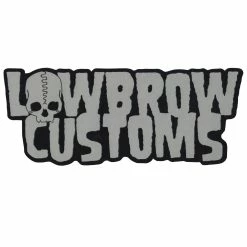 Lowbrow Customs Logo Sticker - Black/Grey - 8 Inch