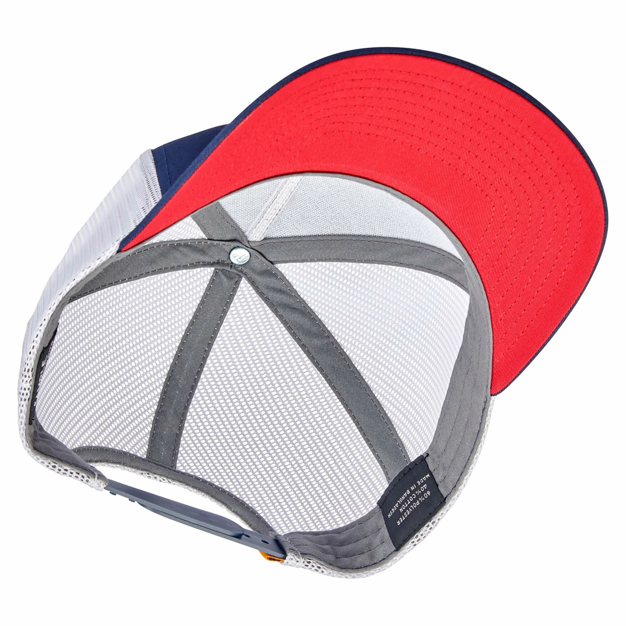 Biltwell Standard Snap Back Hat - Red/White/Blue 3 Biltwell Standard Snap Back Hat - Red/White/Blue - Image 3