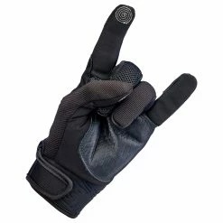 Biltwell Baja Gloves - Black Out -Motorcycle Accessories Shop 013221 Biltwell Baja Gloves Blackout 7