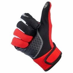 Biltwell Baja Gloves - Red -Motorcycle Accessories Shop 013223 Biltwell Baja Gloves Red 5
