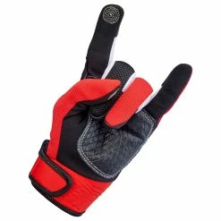 Biltwell Baja Gloves - Red -Motorcycle Accessories Shop 013223 Biltwell Baja Gloves Red 7