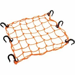 Powertye Adjustable Cargo Net - Orange - 15 X 15 Inch