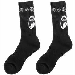 Mooneyes MOON Equipped 6 Iron Cross Socks - Black -Motorcycle Accessories Shop 013530 Mooneyes MOONEquipped6IronCrossSocks Black 3