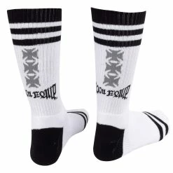 Mooneyes MOON Equipped 6 Iron Cross Socks - White -Motorcycle Accessories Shop 013531 Mooneyes MOONEquipped6IronCrossSocks White 7