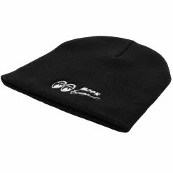 Mooneyes MOON Equipped Embroidered Short Beanie - Black -Motorcycle Accessories Shop 013534 Mooneyes MOONEquippedEmbroideredShortBeanie Black 3