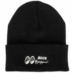 Mooneyes MOON Equipped Embroidered Knit Hat - Black