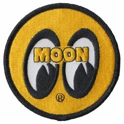 Mooneyes MOON Logo Round Patch - Yellow