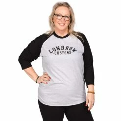 Lowbrow Customs Arched Logo Raglan T-Shirt -Motorcycle Accessories Shop 014103 Lowbrow Customs Arched Logo Raglan Tshirt 2