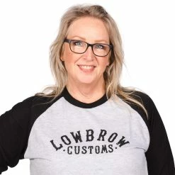 Lowbrow Customs Arched Logo Raglan T-Shirt -Motorcycle Accessories Shop 014103 Lowbrow Customs Arched Logo Raglan Tshirt 3