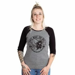 VNM Women's Hate What You Will Raglan T-Shirt -Motorcycle Accessories Shop 014104 VNM Women sHateWhatYouWillRaglanT Shirt 4340