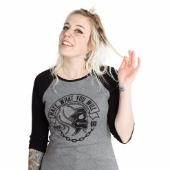 VNM Women's Hate What You Will Raglan T-Shirt -Motorcycle Accessories Shop 014104 VNM Women sHateWhatYouWillRaglanT Shirt 4346