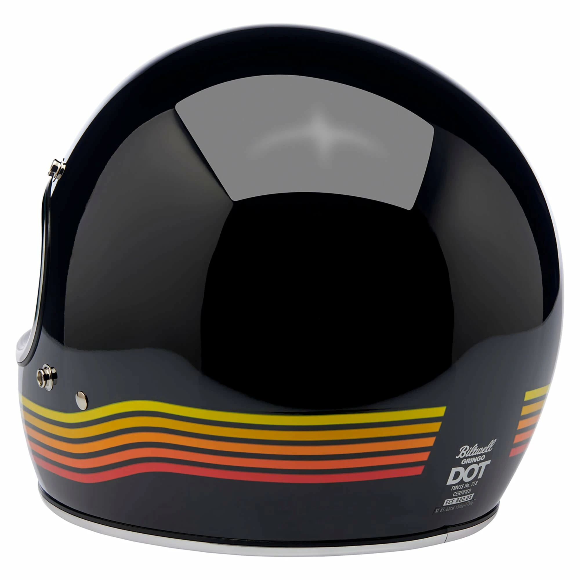 Biltwell Gringo DOT/ECE Approved Full Face Helmet - Gloss Black Spectrum 7 Biltwell Gringo DOT/ECE Approved Full Face Helmet - Gloss Black Spectrum - Image 7