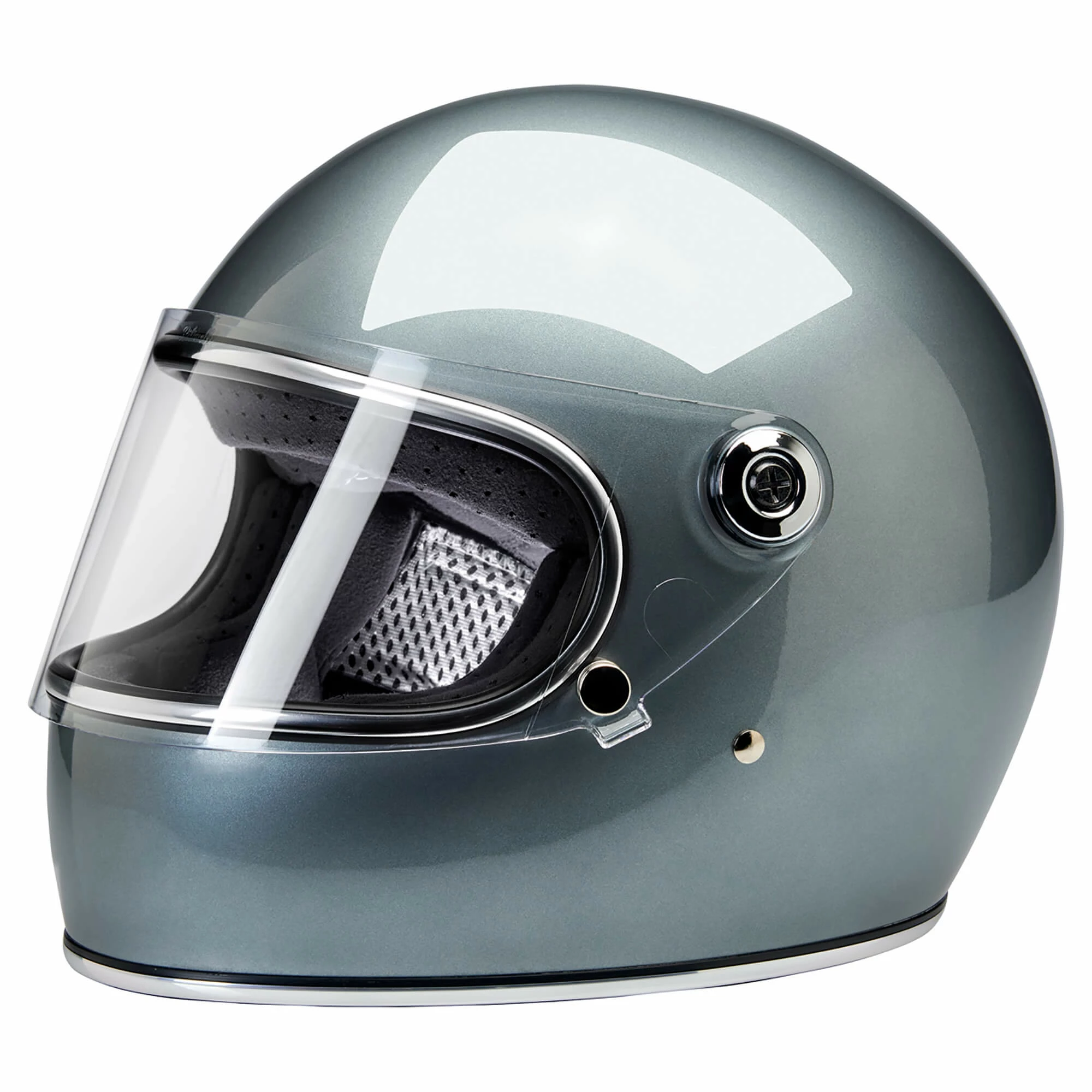 Biltwell Gringo S DOT/ECE Approved Full Face Helmet - Metallic Sterling 1 Biltwell Gringo S DOT/ECE Approved Full Face Helmet - Metallic Sterling