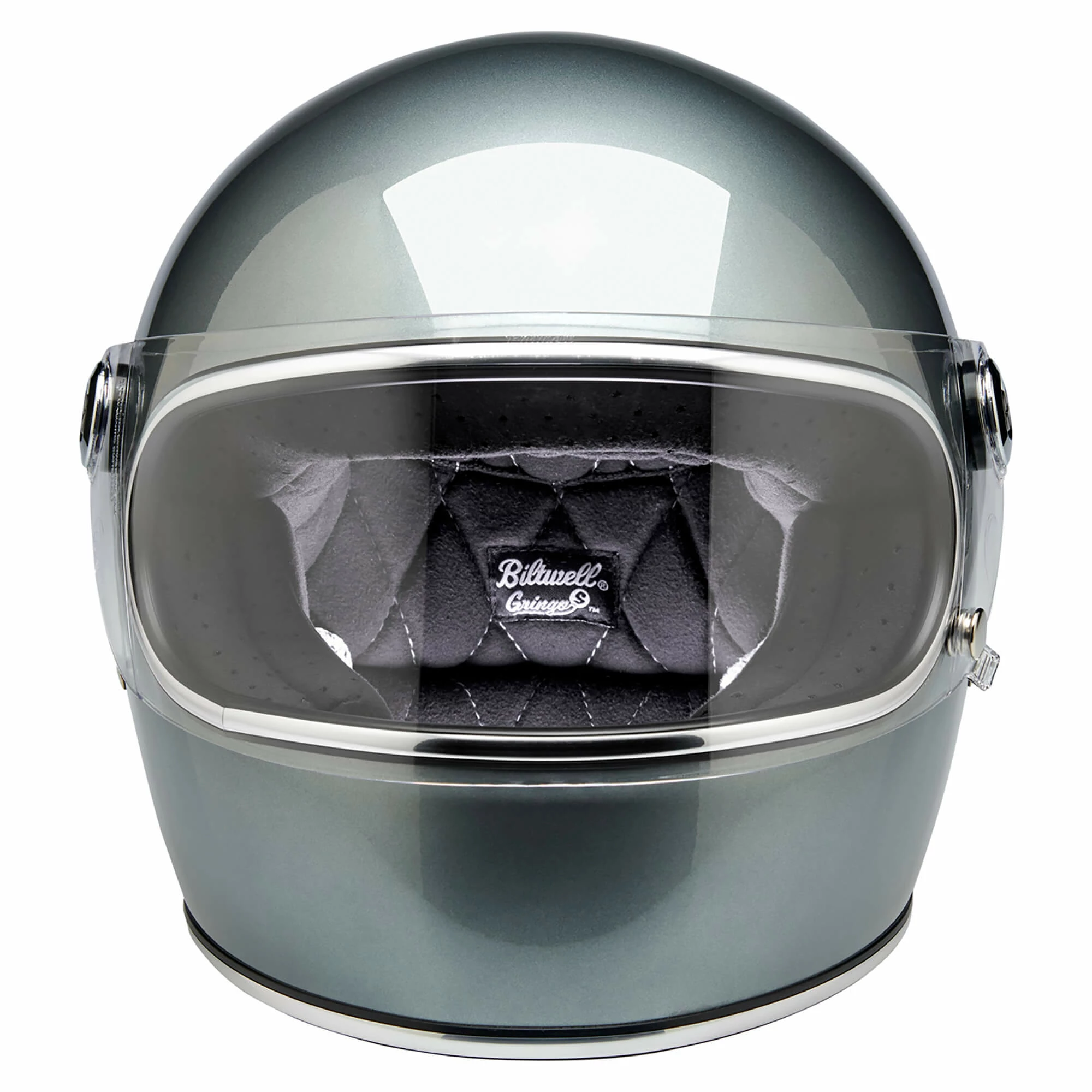 Biltwell Gringo S DOT/ECE Approved Full Face Helmet - Metallic Sterling 2 Biltwell Gringo S DOT/ECE Approved Full Face Helmet - Metallic Sterling - Image 2