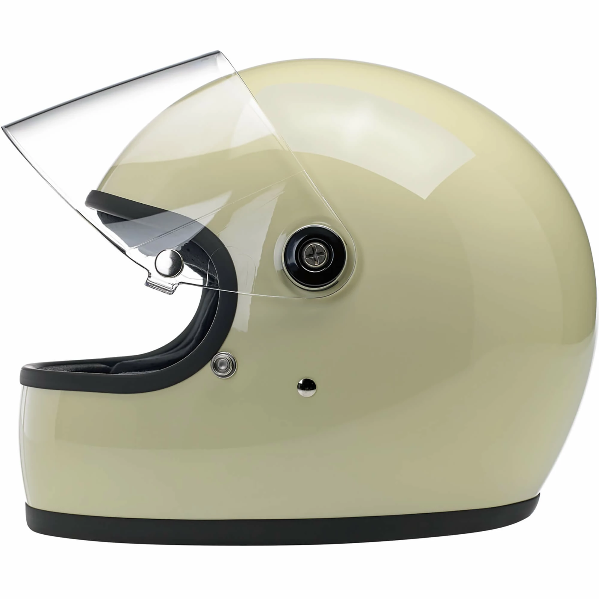 Biltwell Gringo S DOT/ECE Approved Full Face Helmet - Gloss Vintage White 6 Biltwell Gringo S DOT/ECE Approved Full Face Helmet - Gloss Vintage White - Image 6