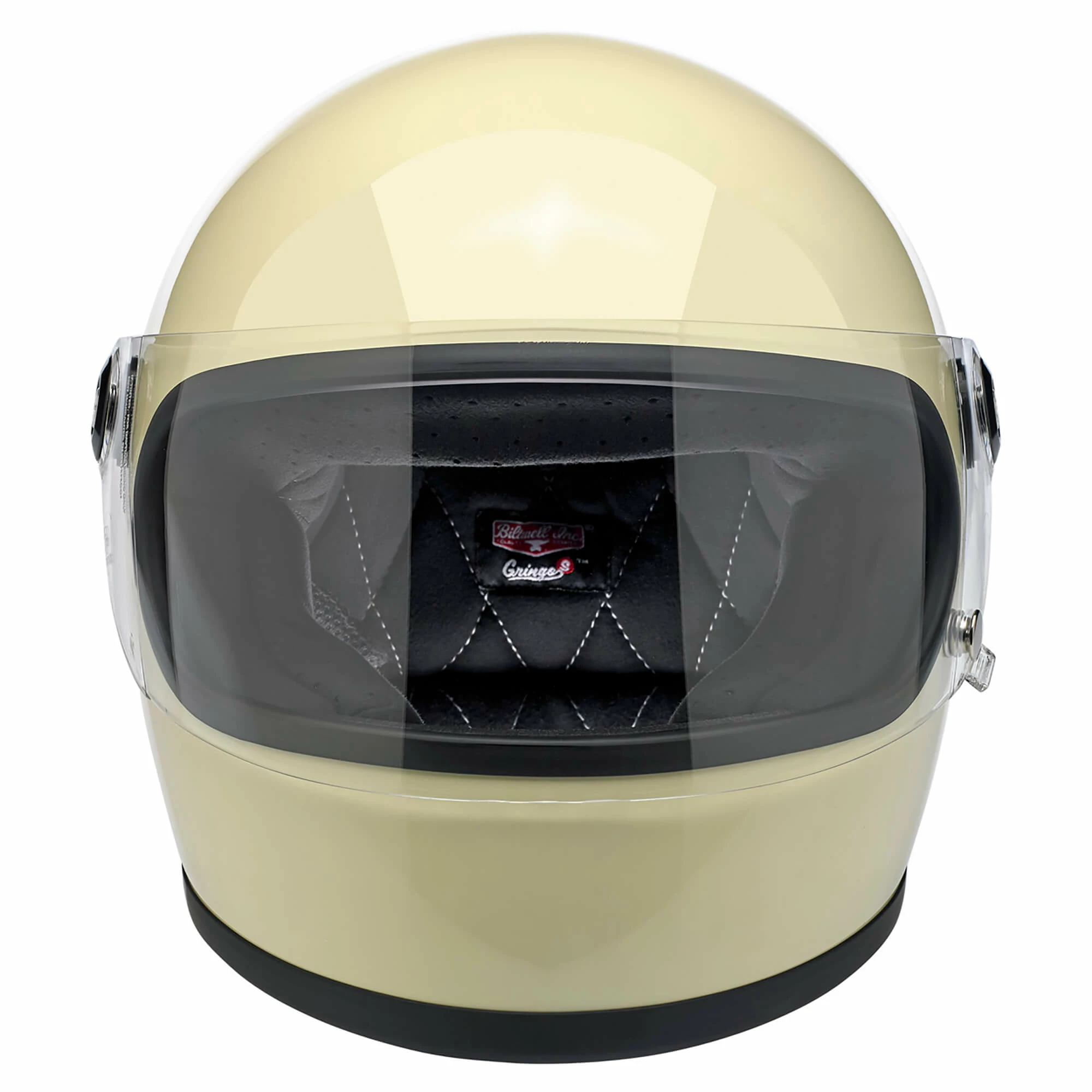 Biltwell Gringo S DOT/ECE Approved Full Face Helmet - Gloss Vintage White 2 Biltwell Gringo S DOT/ECE Approved Full Face Helmet - Gloss Vintage White - Image 2