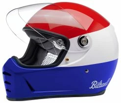 Biltwell Lane Splitter DOT/ECE Approved Full Face Helmet - Podium Gloss Red/White/Blue -Motorcycle Accessories Shop 014240 Biltwell LaneSplitterDOTECEApprovedFullFaceHelmet PodiumGlossRedWhiteBlue 2