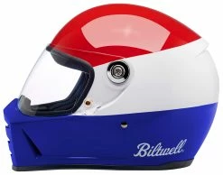 Biltwell Lane Splitter DOT/ECE Approved Full Face Helmet - Podium Gloss Red/White/Blue -Motorcycle Accessories Shop 014240 Biltwell LaneSplitterDOTECEApprovedFullFaceHelmet PodiumGlossRedWhiteBlue 3