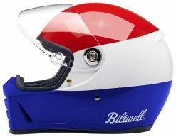 Biltwell Lane Splitter DOT/ECE Approved Full Face Helmet - Podium Gloss Red/White/Blue -Motorcycle Accessories Shop 014240 Biltwell LaneSplitterDOTECEApprovedFullFaceHelmet PodiumGlossRedWhiteBlue 4