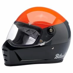 Biltwell Lane Splitter DOT/ECE Approved Full Face Helmet - Podium Gloss Orange/Grey/Black