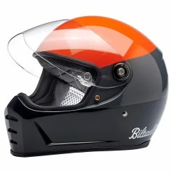 Biltwell Lane Splitter DOT/ECE Approved Full Face Helmet - Podium Gloss Orange/Grey/Black -Motorcycle Accessories Shop 014241 Biltwell LaneSplitterDOTECEApprovedFullFaceHelmet PodiumGlossOrangeGreyBlack 2