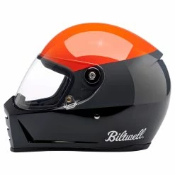 Biltwell Lane Splitter DOT/ECE Approved Full Face Helmet - Podium Gloss Orange/Grey/Black -Motorcycle Accessories Shop 014241 Biltwell LaneSplitterDOTECEApprovedFullFaceHelmet PodiumGlossOrangeGreyBlack 3