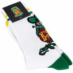 Mooneyes Rat Fink Standing Socks - White -Motorcycle Accessories Shop 014964 Mooneyes Equipped RatFinkStandingSocks White 1