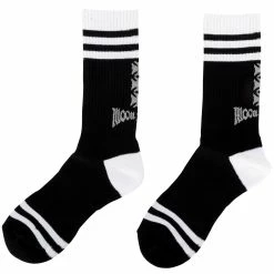 Mooneyes MOON Equipped 3 Iron Cross Reflector Socks - Black