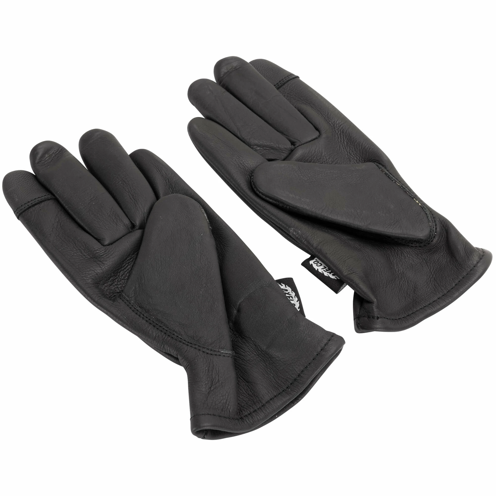 Axel Co. Premium Cowhide Gloves - Leopard Lined - Black 4 Axel Co. Premium Cowhide Gloves - Leopard Lined - Black - Image 4