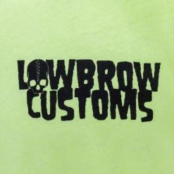 Lowbrow Customs Logo Neon Yellow High-Viz T-Shirt -Motorcycle Accessories Shop 015131 Lowbrow Customs LowbrowCustomsLogoHigh VizT Shirt 2