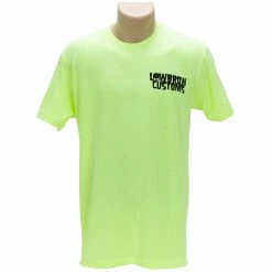 Lowbrow Customs Winged Wheel Neon Yellow High-Viz T-Shirt 6 Lowbrow Customs Winged Wheel Neon Yellow High-Viz T-Shirt -Motorcycle Accessories Shop 015132 Lowbrow Customs LowbrowCustomsWingedWheelHigh VizT Shirt 1