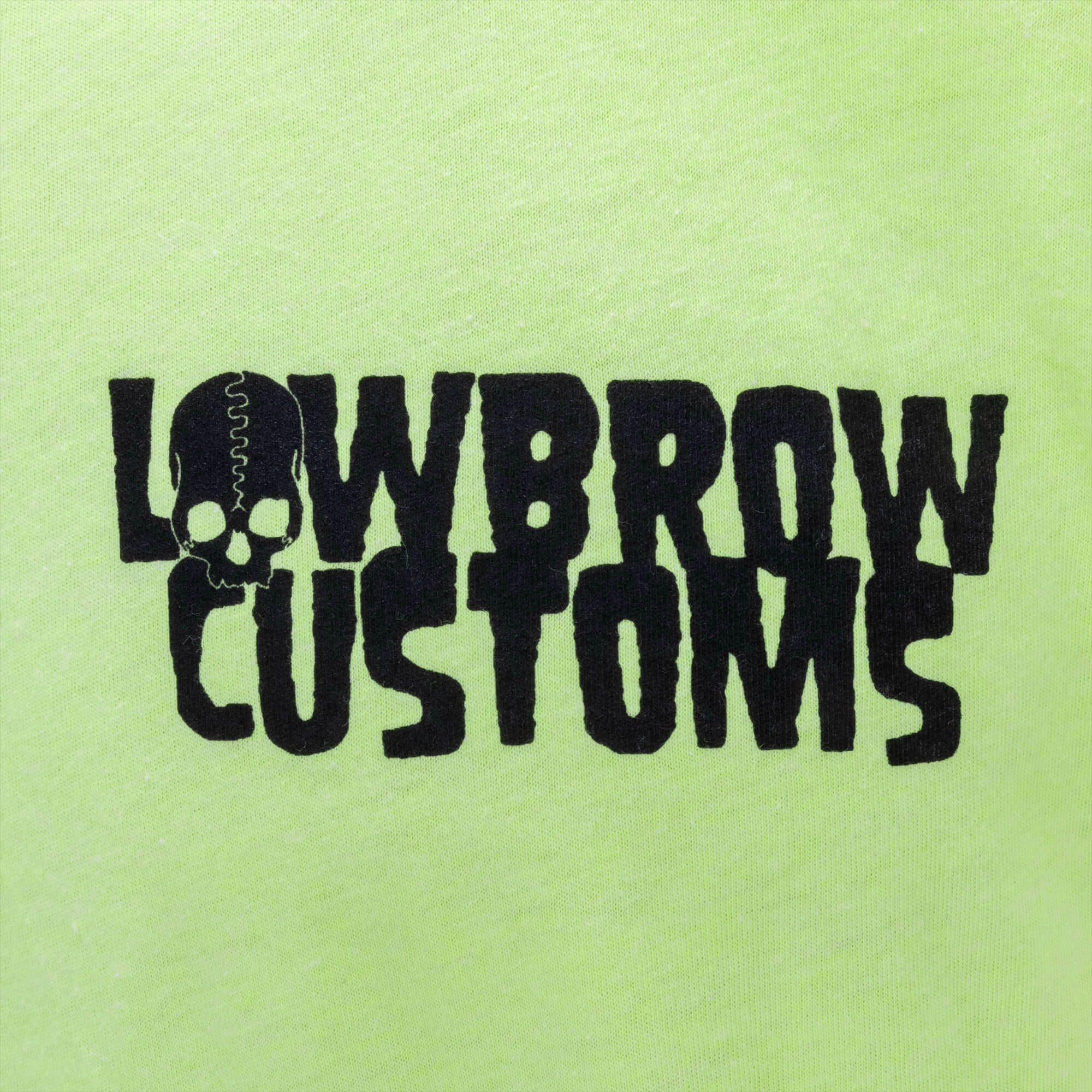 Lowbrow Customs Winged Wheel Neon Yellow High-Viz T-Shirt 4 Lowbrow Customs Winged Wheel Neon Yellow High-Viz T-Shirt - Image 4
